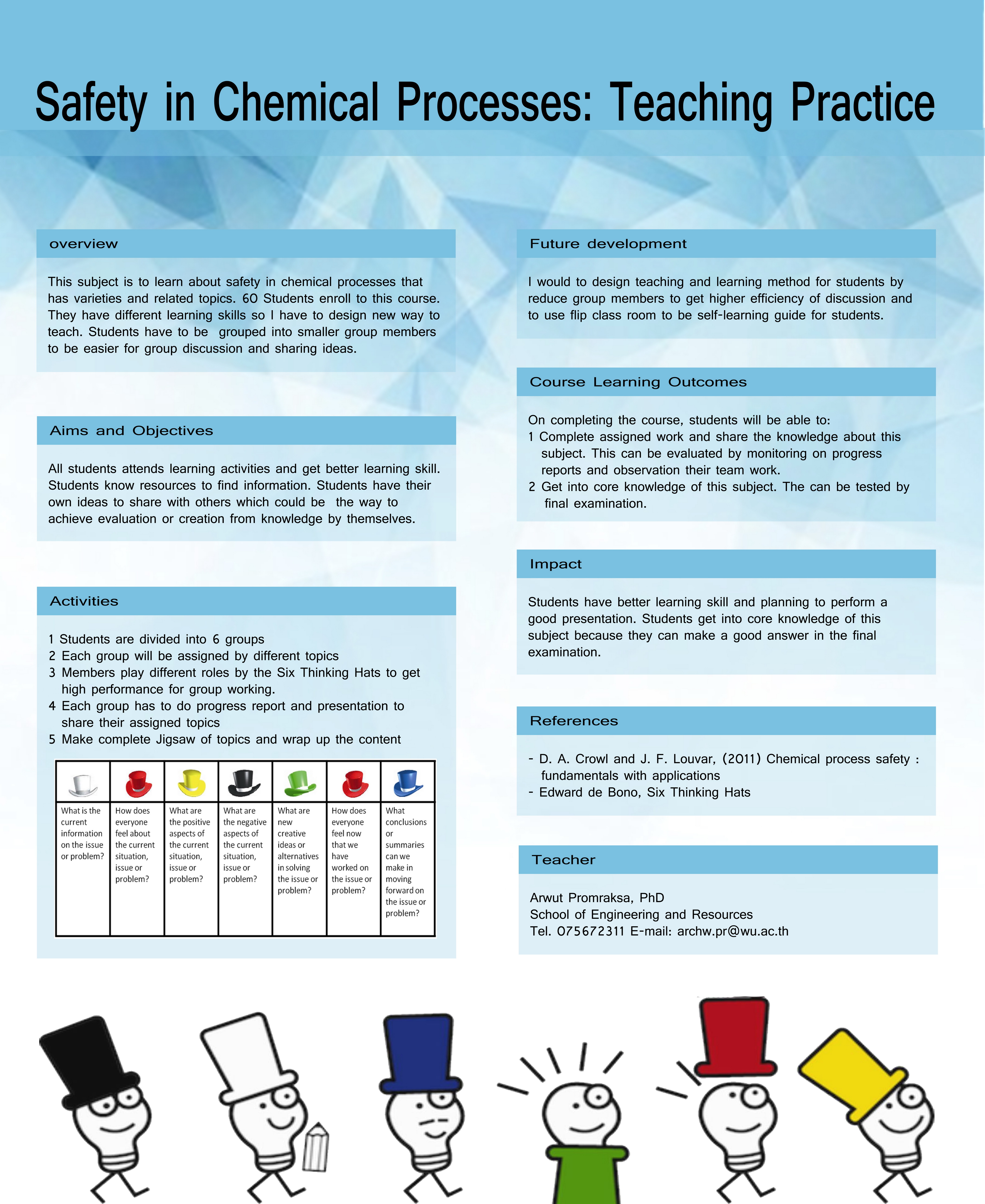 Safety in Chemical Processes: Teaching Practice